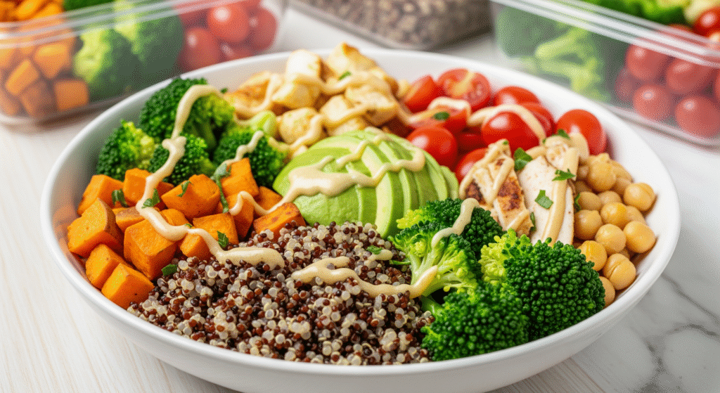quinoa cuit et coloré